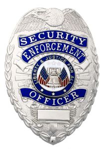 First Class Security Enforcement Officer Silver Shield Badge
