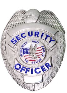 First Class Security Officer Silver Shield Badge