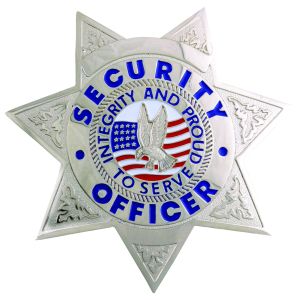 First Class Security Officer Silver 7-Point Star Badge