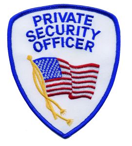 Private Security Officer Shoulder Patch (Blue/White)
