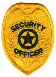Security Officer Chest Emblem (Black on Gold)