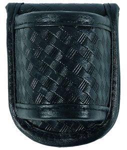 Basket Weave Synthetic Leather Grip Flashlight Holder