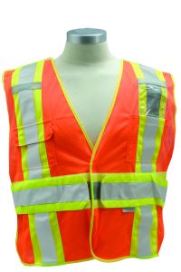 Reflective Safety Vest with 3M Scotchbrite (Orange)