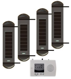 Solar Powered Wireless Infrared 3-Beam Motion Detectors & Receiver (Complete Set) Bundle
