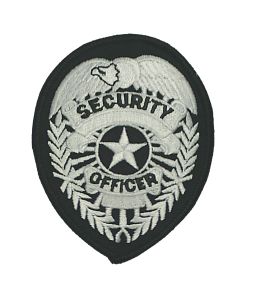 Security Officer Chest Emblem (Silver on Black)