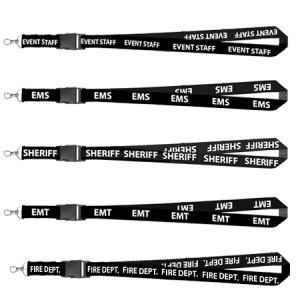 White ID Badge Lanyards