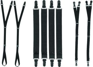 Shirt Stays SHIRT HOLDERS ADJUSTABLE W/ BUTTON CLASP