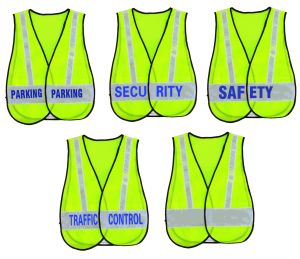 Reflective Safety Vests with Message ID (Lime Green)