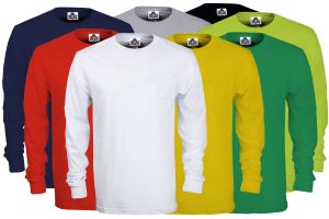 PLAIN POLY COTTON LONG SLEEVES T SHIRT