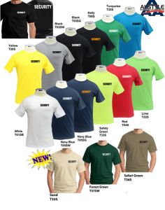 Security ID Short Sleeves T Shirts Front and Back